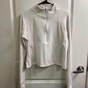 All in Motion Women's White Quarter-Zip Sweatshirt | Size XL